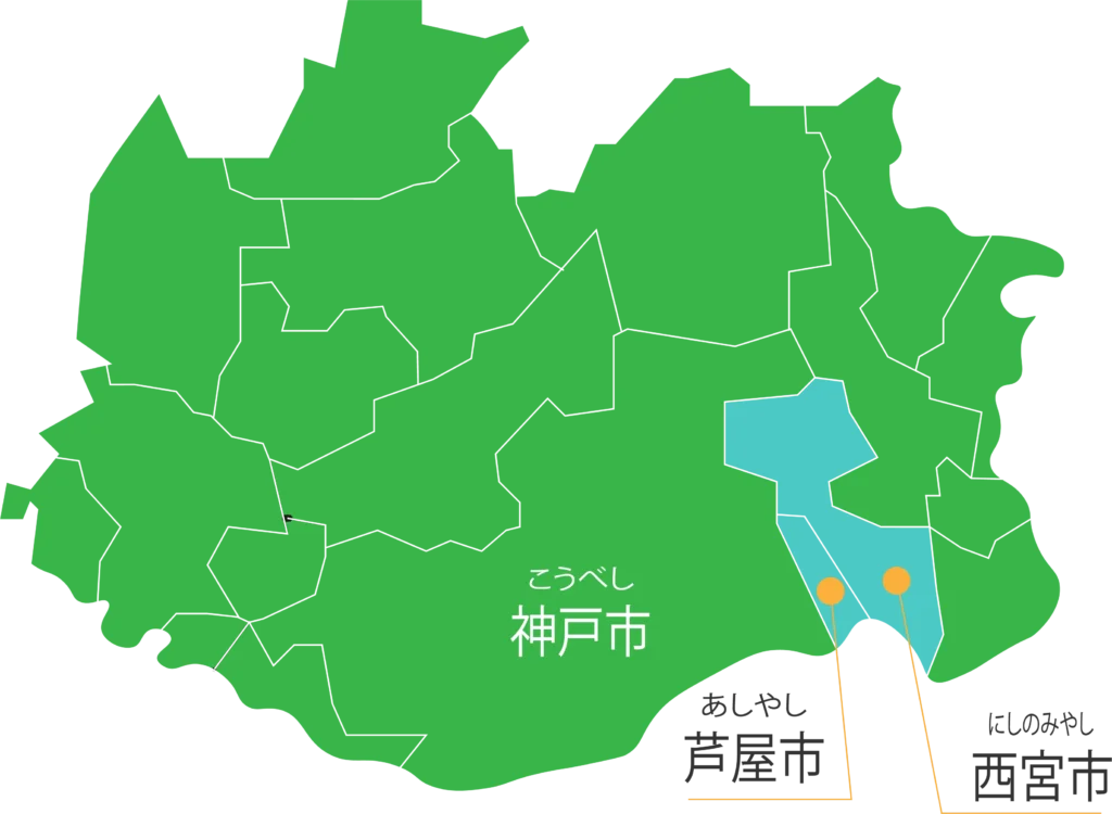 兵庫県の地図